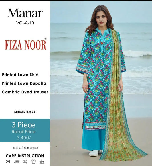 Unstitched Print Lawn 3 Piece My Store