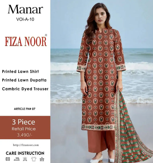 Unstitched Print Lawn 3 Piece My Store