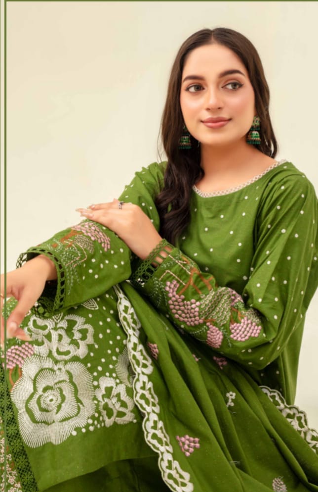 3 Piece Karandi Dyed based Embroidered Multi Neps My Store