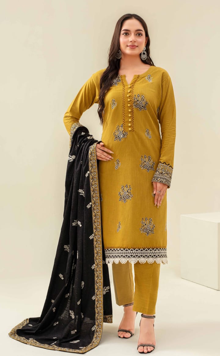 3 Piece Karandi Dyed based Embroidered Multi Neps My Store