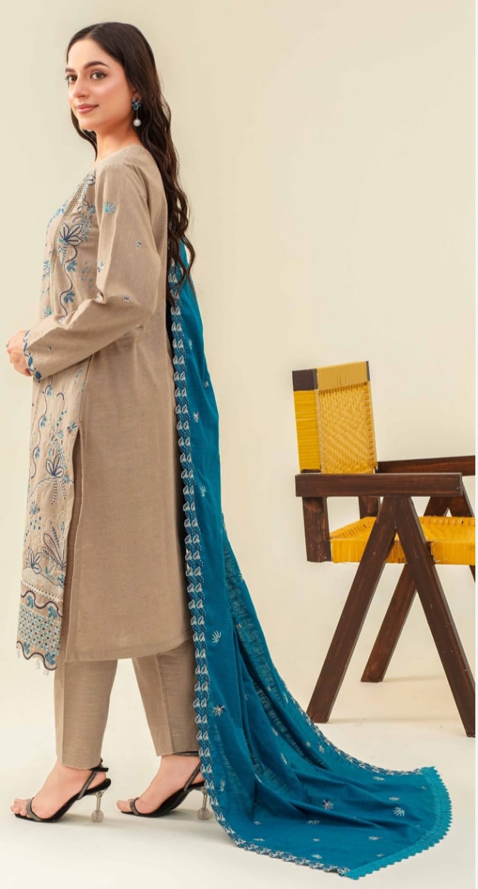 3 Piece Karandi Dyed based Embroidered Multi Neps My Store