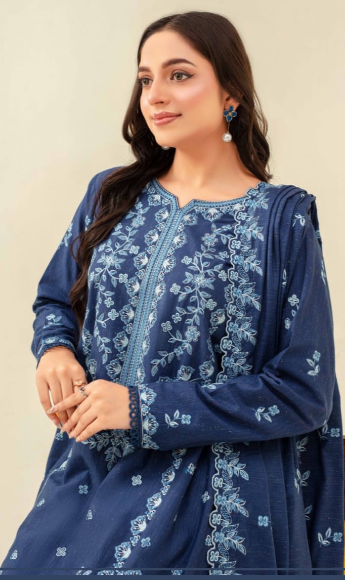 3 Piece Karandi Dyed based Embroidered Multi Neps My Store