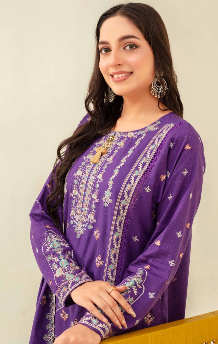 3 Piece Karandi Dyed based Embroidered Multi Neps My Store