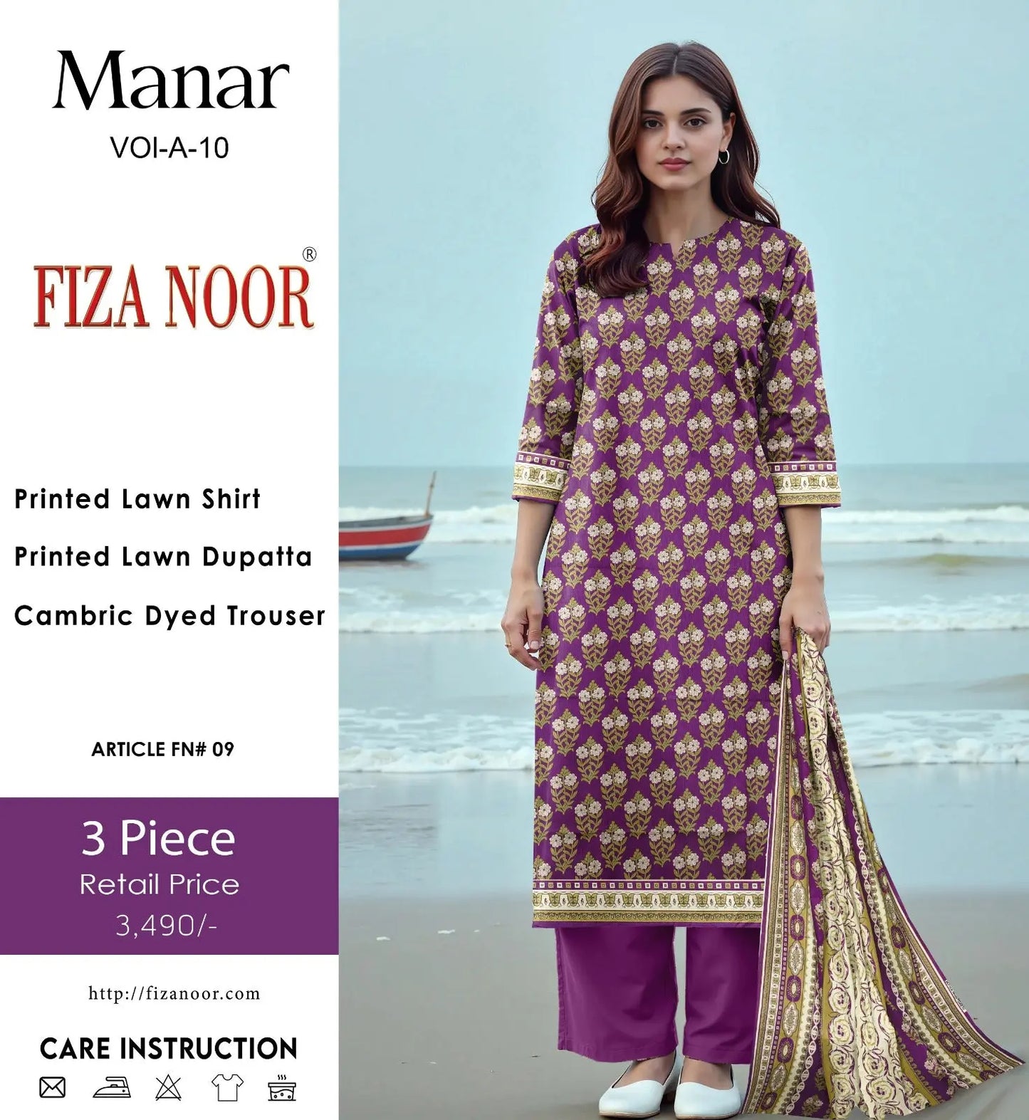 Unstitched Lawn 3 Piece Suit My Store