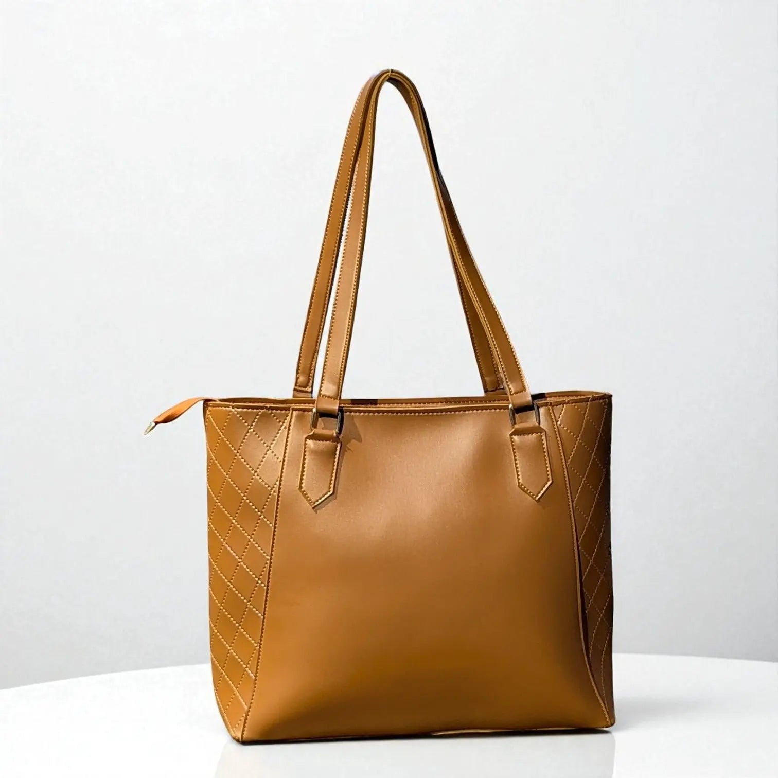 Luxe Elegance Mustard Brown Tote Bag – Women’s Fashion Shoulder Bag My Store