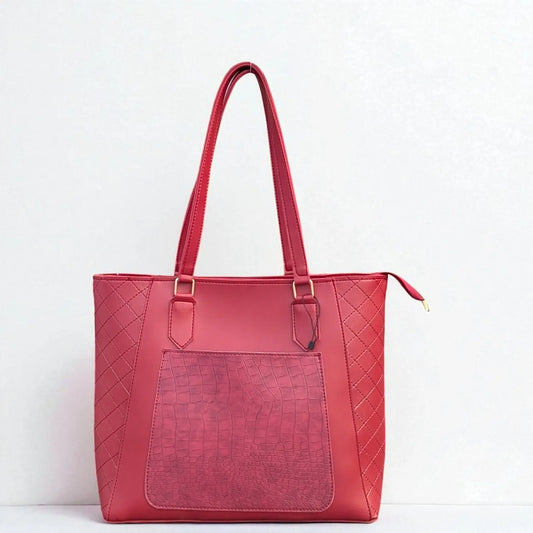 Luxe Elegance Maroon Tote Bag – Women’s Fashion Shoulder Bag My Store