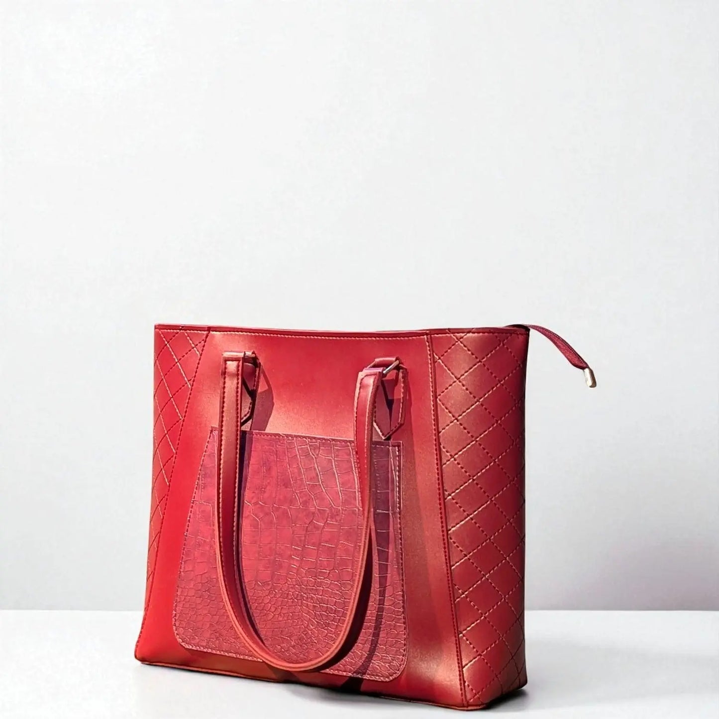 Luxe Elegance Maroon Tote Bag – Women’s Fashion Shoulder Bag My Store