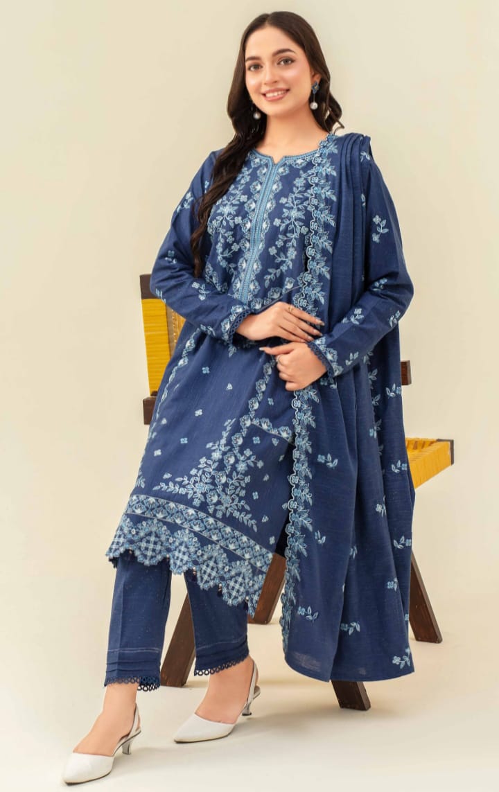 3 Piece Karandi Dyed based Embroidered Multi Neps My Store