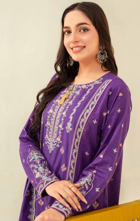 3 Piece Karandi Dyed based Embroidered Multi Neps My Store