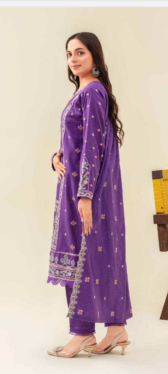 3 Piece Karandi Dyed based Embroidered Multi Neps My Store